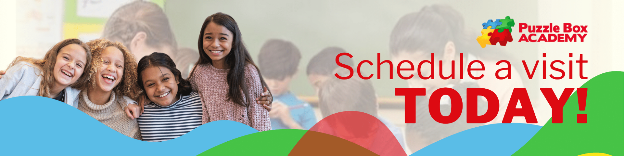 Puzzle Box Academy-Schedule a Visit Banner
